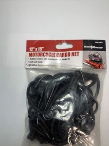 Hail Master 12”x15” Soft Knit Black Motorcycle Cargo Net (SEALED) - Picture 1 of 7
