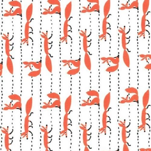 Quilting Sewing Fabric *Low Price* Michael Miller Foxy Fellas cx7261-white - Image 1 of 1