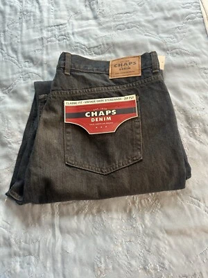 Chaps Denum Straight Leg Mens Jeans Size 38x32 Classic Fit 1978 Dark Stone Wash - Image 1 of 4