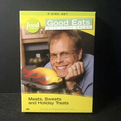 Good Eats DVD with Alton Brown Meats, Sweets and Holiday Treats 3 DVD Set - Image 1 of 4
