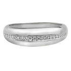 STERLING SILVER WEDDING RINGS 6.5MM CZ D SHAPE LADIES GENTS COURT GIFT BOX