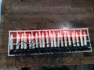 Vintage Weihnachtsbaum 20 Kerzen Lichter Lichter Strang Clip On funktioniert - Bild 1 von 5