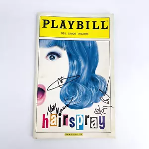 VTG 2002 HAIRSPRAY PLAYBILL NEIL SIMON THEATER-ORIGINAL CAST-SIGNED BY 3 ACTORS! - Picture 1 of 12