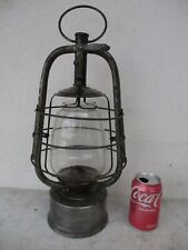Vintage 1920s / 1930s Rarity HELVETIA Swiss Storm Oil Lantern Lamp With Armor