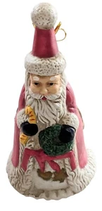 Vtg Santa Bell 6" Christmas Ceramic  Ornament 1997 A Treasury Of Gifts Figurine - Picture 1 of 8