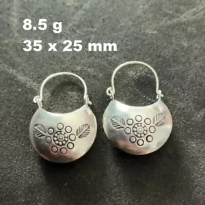 Pendientes araña de plata BINA diseño DE COLECCIÓN 8 g Art Nouveau HUGGIE #A05 - Imagen 1 de 5