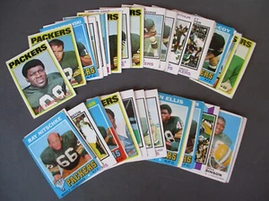 Vtg 1970s GREEN BAY PACKERS, NFL Football Cards, 37 Card Lot - Picture 1 of 13