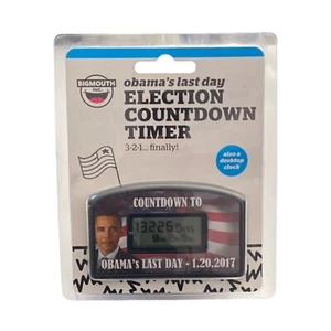 New Countdown Clock Obama's Last Day 1-20-2013 "Re-Election" Big Mouth Toys - Picture 1 of 2
