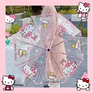 Hello Kitty Pink Bow Umbrella Sanrio Kids Adult Foldable Umbrella Kawaii Gift - Picture 1 of 14