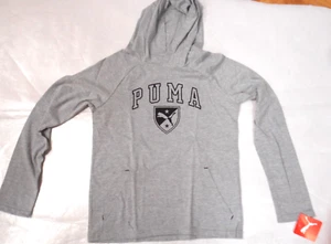 Girls Puma Gray & Black Long Sleeve Hoodie Sizes 10/12 - 18/20 - Picture 1 of 3