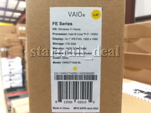 NEW VAIO Laptop PC i7-1255U 10-Core 16G RAM 1TB SSD 14.1 FHD Silver VWNC71429-SL - Picture 1 of 11