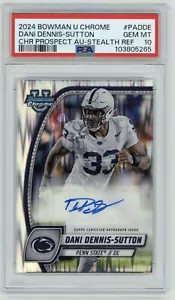 2024 Bowman University Dani Dennis-Sutton Stealth SP RC Auto #PADDE PSA 10 - Picture 1 of 2