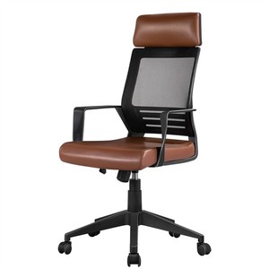 Home Office Chair Desk Chair High Back with Wheels Head Support PU Leather Study