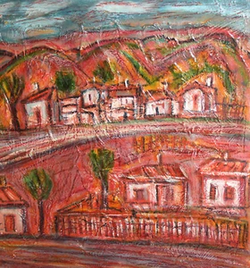 ALTES ÖLGEMÄLDE EXPRESSIONISTISCHES STADTBILD - Bild 1 von 12