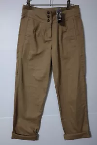 New With Tag - rrp $79.95 - Sportsgirl caramel cotton pants size 6. - Picture 1 of 3