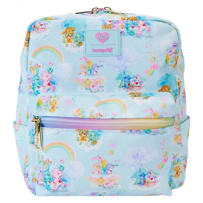 Mini mochila cuadrada con estampado Care Bears Clouds de Loungefly multicolor Foto 1 de 4