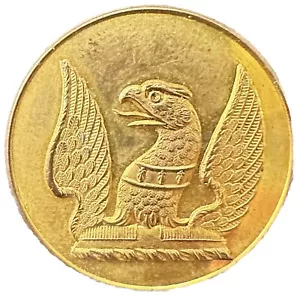 1800’s Firmin & Sons 153 Strand London Winged Griffin Brass Metal Button - Picture 1 of 2