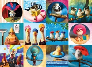 Rompecabezas de 1000 piezas Eurographics Funny Birds de Lucia Heffernan - Imagen 1 de 2