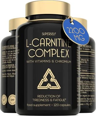 L-Carnitine 2200mg with Vitamins D & B - 120 Capsules - L-Carnitine L-Tartrate - Image 1 of 4