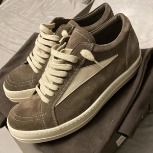 Size 7.5 Rick Owens Porterville Low Top 1:1 Sneaker Brown/Khaki - Picture 1 of 4