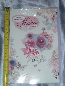 MAMA MUTTERTAGSKARTE XTRA GROSS LUXUS TOP QUALITÄT FARBEINSATZ INNEN - Bild 1 von 2