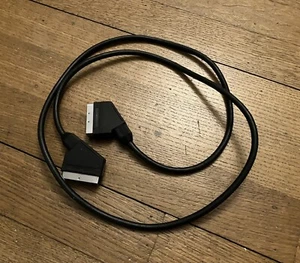 SCART Lead Cable Fully Wired 21 Pin RGB SKY TV DVD Quality SILVER 1.4M Long - Picture 1 of 3