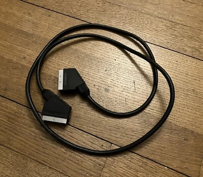 SCART Lead Cable Fully Wired 21 Pin RGB SKY TV DVD Quality SILVER 1.4M Long - Image 1 of 3