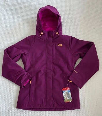 NORTH FACE $199 WOMEN INLUX WATERPROOF INSULATED HOODED JACKET -Plum Pink -S - Image 1 of 4