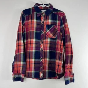 Mudd Shirt Youth Medium 7 / 8 Colorful Plaid Flannel Button Down Long Sleeve - Picture 1 of 11
