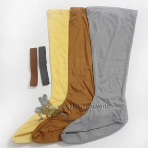Cotton Shaolin Kung fu Socks Buddhist Monk Stockings with Leg Wraps Footwear - Picture 1 of 12