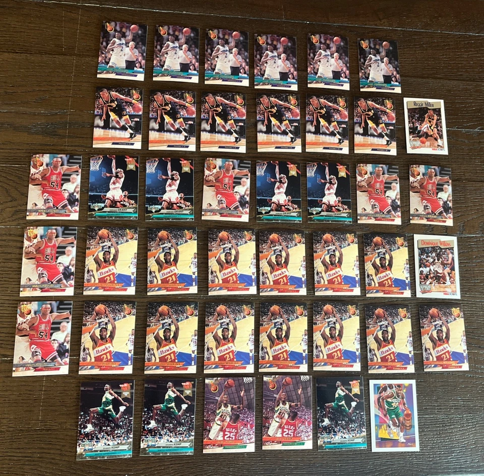 Lot of 43 NBA Basketball Cards Fleer Ultra 1992-93 1993-94 Hoops Miller Kemp +++ - Image 1 of 4