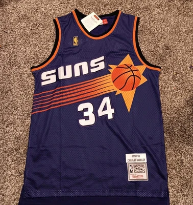 Camiseta mediana Charles Barkley #34 Phoenix Suns púrpura de la NBA nueva Foto 1 de 2