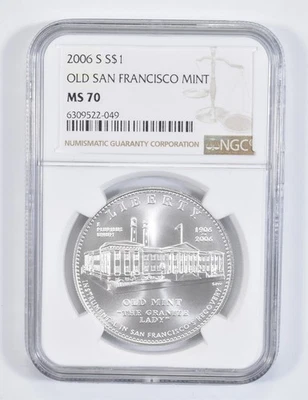 2006-S San Francisco Mint Commemorative Silver Dollar MS70 NGC *4058 - Image 1 of 4