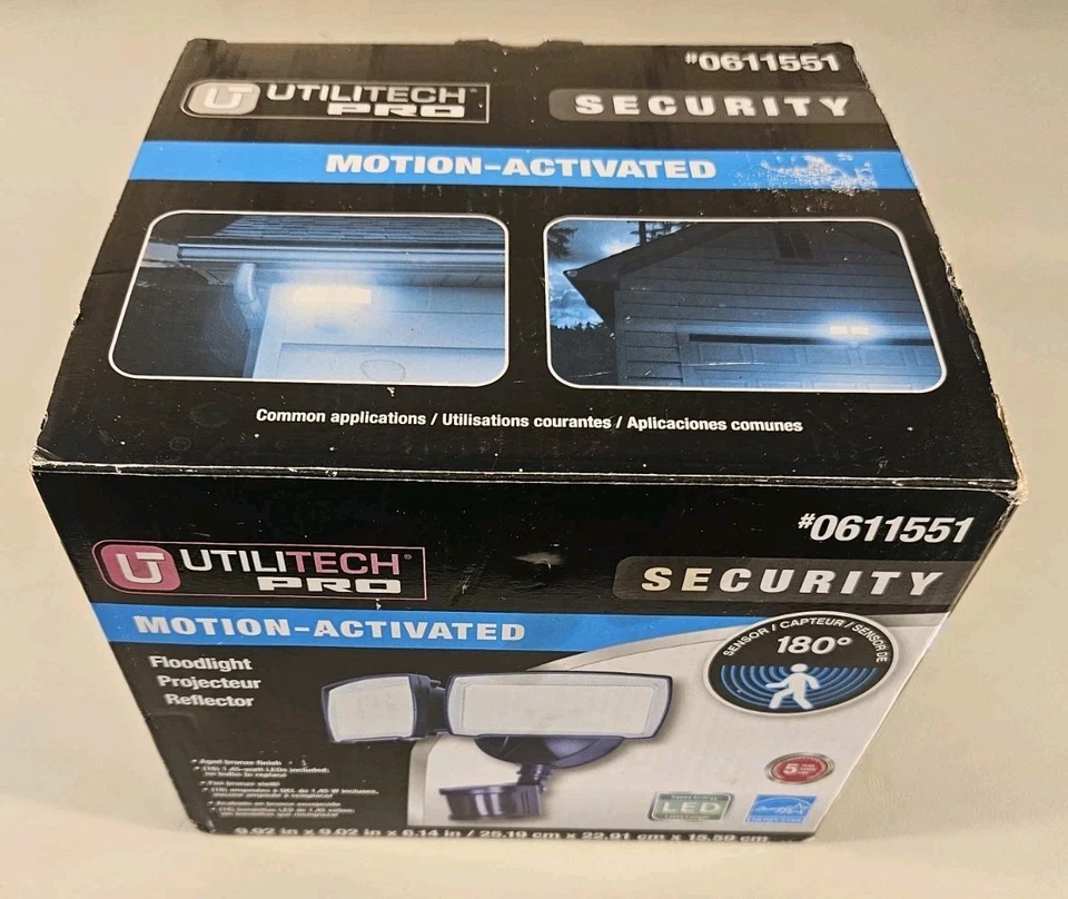 Utilitech Pro Motion-Activated LED Floodlight 0111651 Bronze - Image 1 of 4