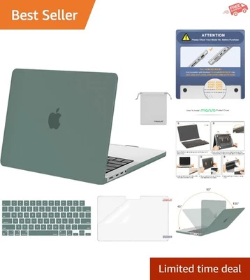 Elegante Funda Rígida Verde Medianoche para MacBook Pro 14 Pulgadas Modelos 2025-2021 Foto 1 de 4