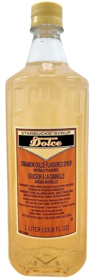 Starbucks Cinnamon Dolce Flavored Syrup 1 Liter 33.8 Oz Bottle Exp 7/31/2026 - Image 1 of 1