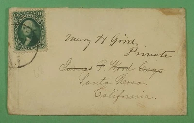 DR WHO 1860s 10C #68 A Santa Rosa CA R15296 Foto 1 de 3