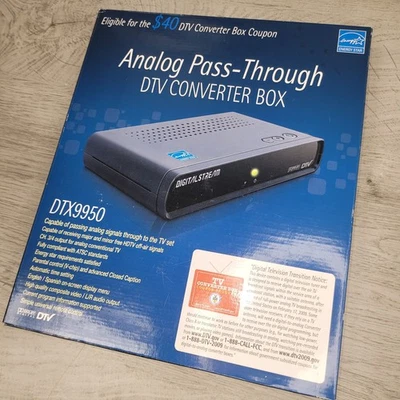 Digital Stream Model DTX9950 Analog Pass-Through DTV Converter Box SEALED NEW  - Image 1 of 4