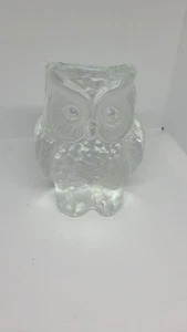 Pisapapeles vintage vikingo arte transparente vidrio escultura búho MCM pegatinas originales - Imagen 1 de 5