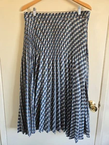 Max Studio Womens XL Fairy Pleated Maxi Skirt Boho Grometric Artsy Flowy Lined - Picture 1 of 6