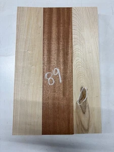 A.Mahogany+Swamp Ash 3 Pcs Glued 21x 14x 1-7/8 Guitar Body Blank Luthierwood #89 - Picture 1 of 4