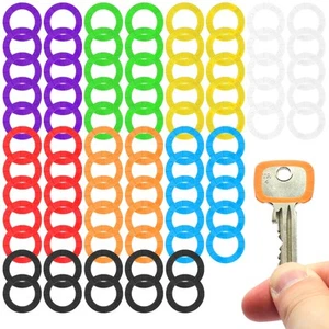 80pcs Key Caps Tags, Plastic Key Identifier Rings, Key ID Rings, Upgraded Mat... - Picture 1 of 8