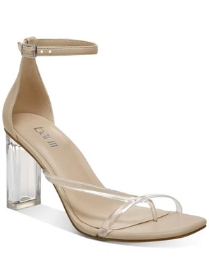 BAR III Womens Clear Transparent Blakke Round Toe Block Heel Heeled Sandal 9.5 M - Image 1 of 4