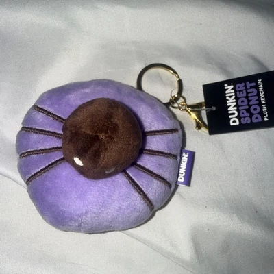 Nuevo Llavero de Peluche Dunkin Spider Donut Edición Limitada 2025 Halloween Púrpura Foto 1 de 2