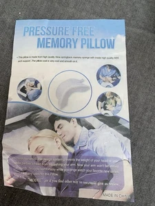 New Pillow Pressure Free Memory arch support neck couples cuddling sleeping - Picture 1 of 5