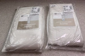 2 VTG JCPenney Home Collection ROD POCKET PANEL CURTAIN Lisette Cream 60x63-NIP - Picture 1 of 4