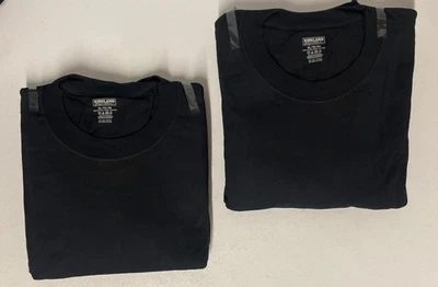 6 PACOTES Kirkland Signature Camiseta Masculina Gola Redonda Extra Grande PRETA Peso Pesado Reinf - Imagem 1 de 4