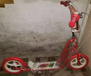 New Old Stock Vintage 80s 90s Red Scooter-board BMX OG Foam Tire Mag Wheels - Picture 1 of 4