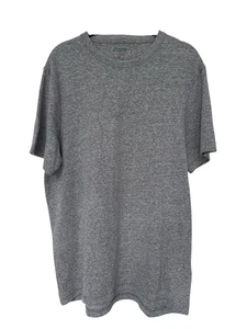 J. CREW T-Shirt Mens Large Linen Gray & White Cotton Blend Factory Crewneck - Picture 1 of 5