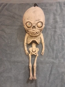 Vintage 2001 Paper Magic Group Skeleton Hanging Latex Rubber Halloween Alien - Picture 1 of 8
